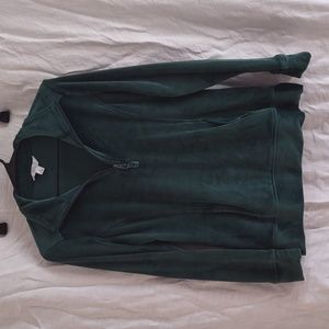 Croft and Barrow Emerald Green Zip Up Sweater